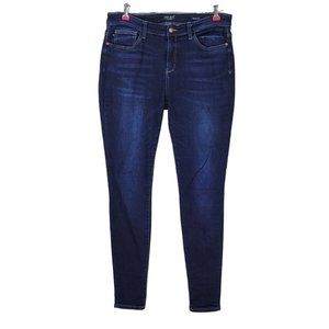 Judy Blue Skinny Jeans Size 15/32 Dark Wash High Rise Long Length Stretch 34X34